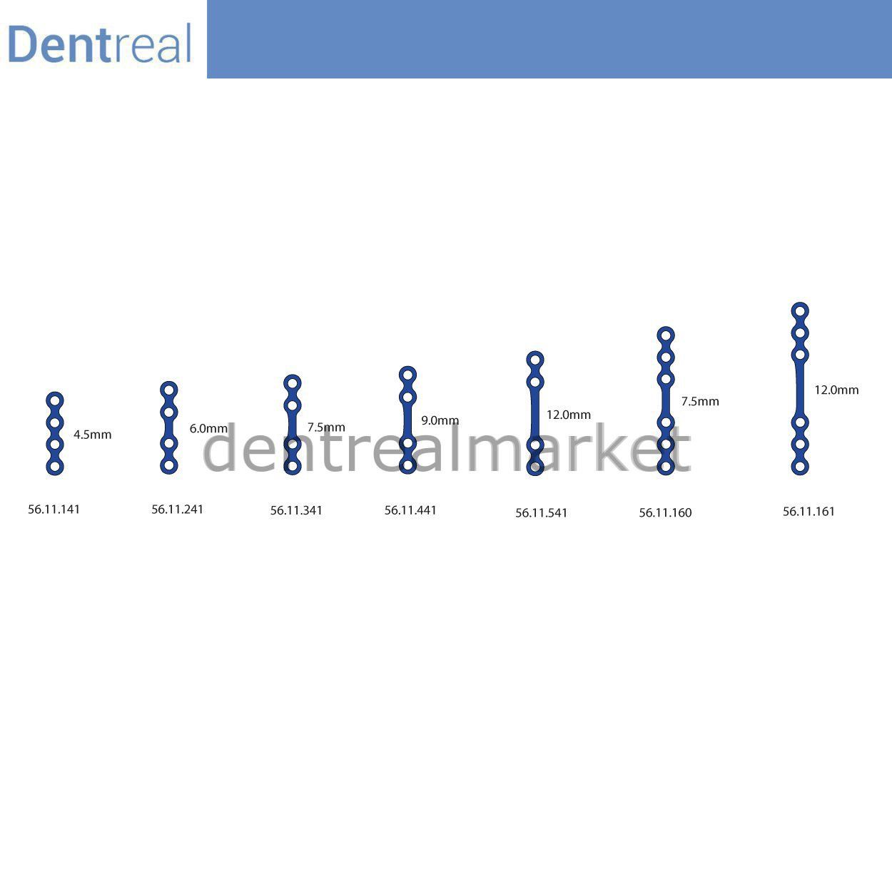 Titanyum Maxillofacial Plate Micro Kemik Plakası 0,6 mm