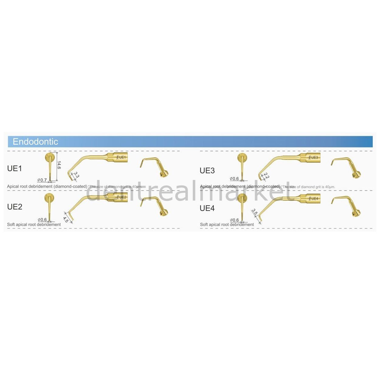 Ultrasurgery Endodonti Uçları - Woodpecker / Mectron / Ems