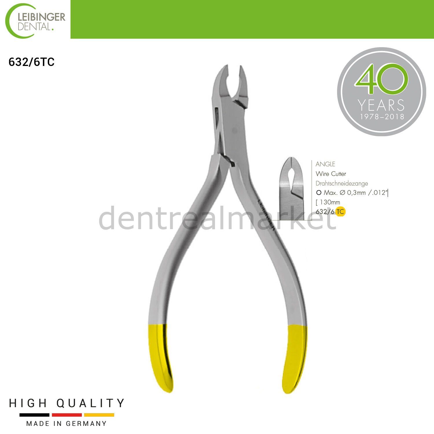 ANGLE Wire Cutter TC - Açılı Tel Kesici - 130 mm
