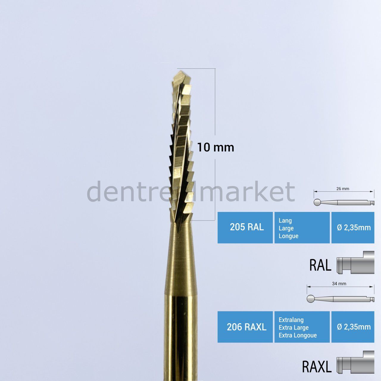Titanyum Lindemann Cerrahi Frez - 167 RAL - RAXL