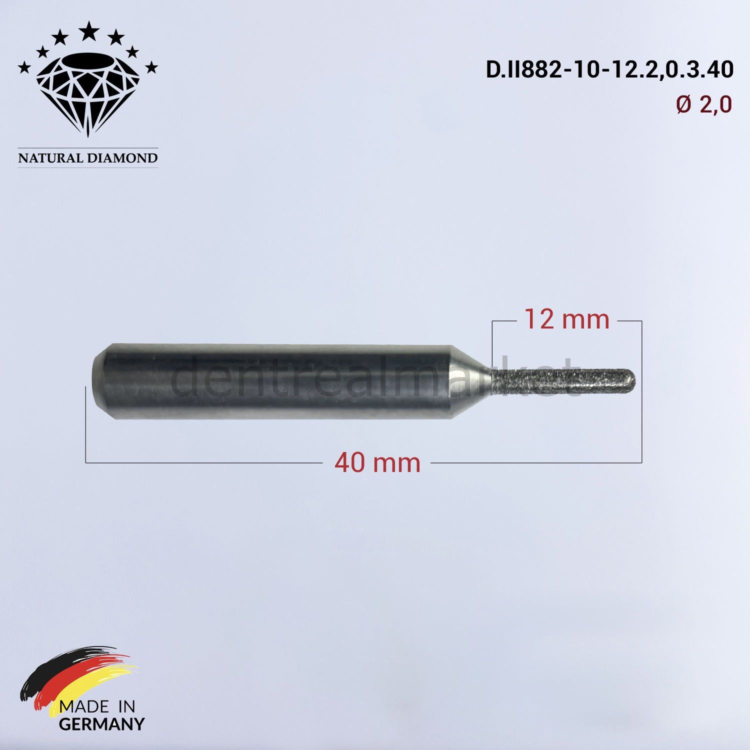 Imes Icore Wieland Elmas Cad Cam Drill 2,0 mm