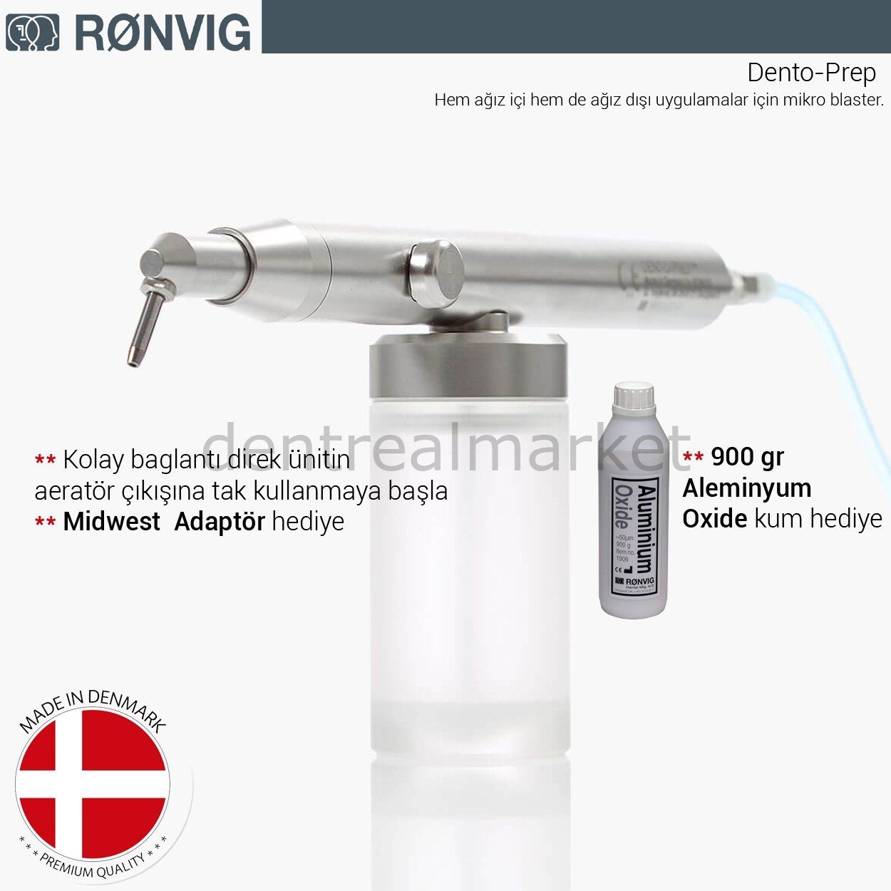Dento-Prep Oral,Extraoral Kumlama ve Aşındırma Cihazı - Air Flow