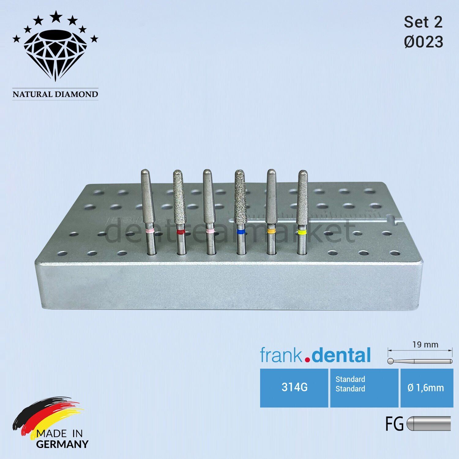 İntraoral Zirkon Frez Seti 6'lı - ZR2356