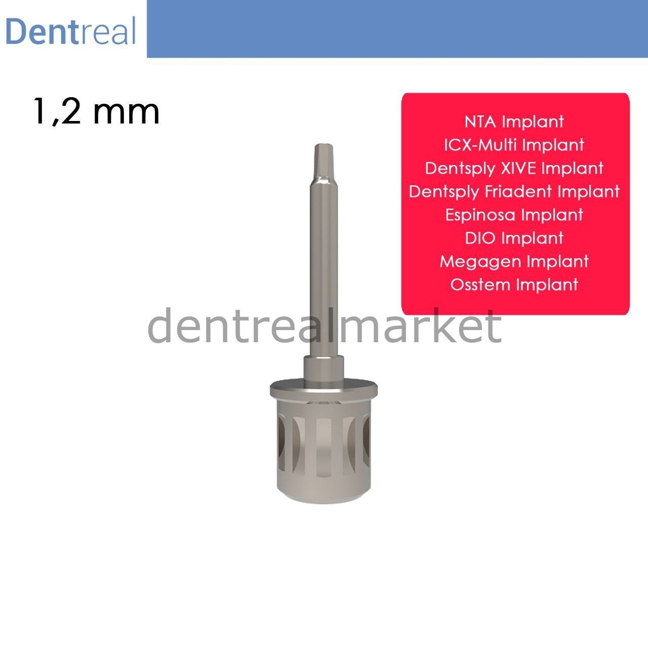 Espinosa İmplant için Screwdriver 1,20 mm