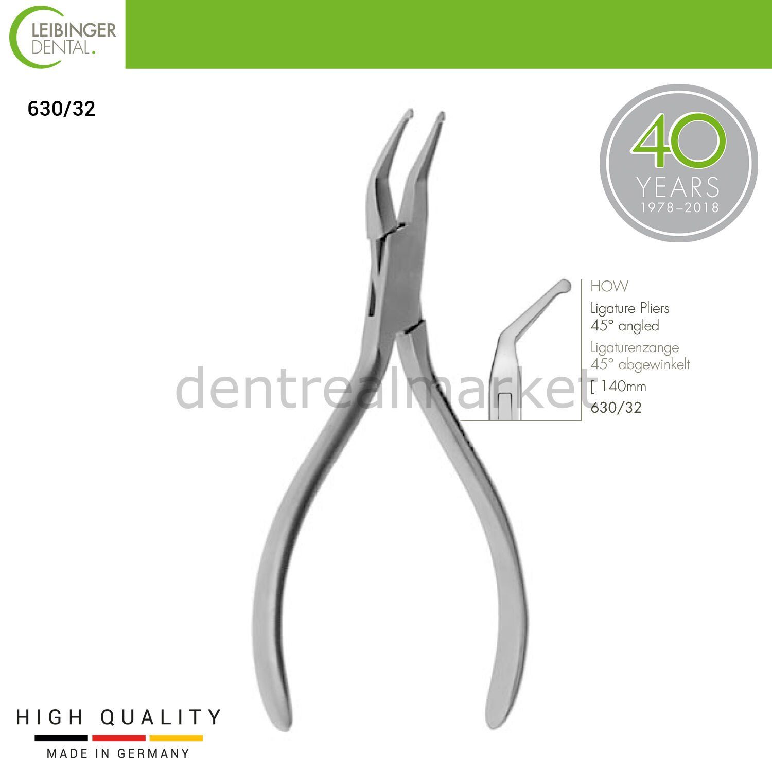 HOW Ligature Pliers 45° Angled - Ligatür Pensi 45° Açılı - 140 mm