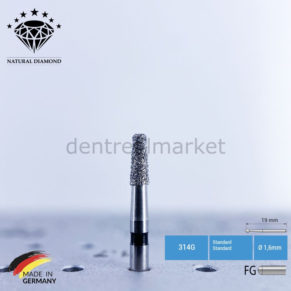 Doğal Elmas Frez - Aeratör - 845 - Konik - 5 Adet