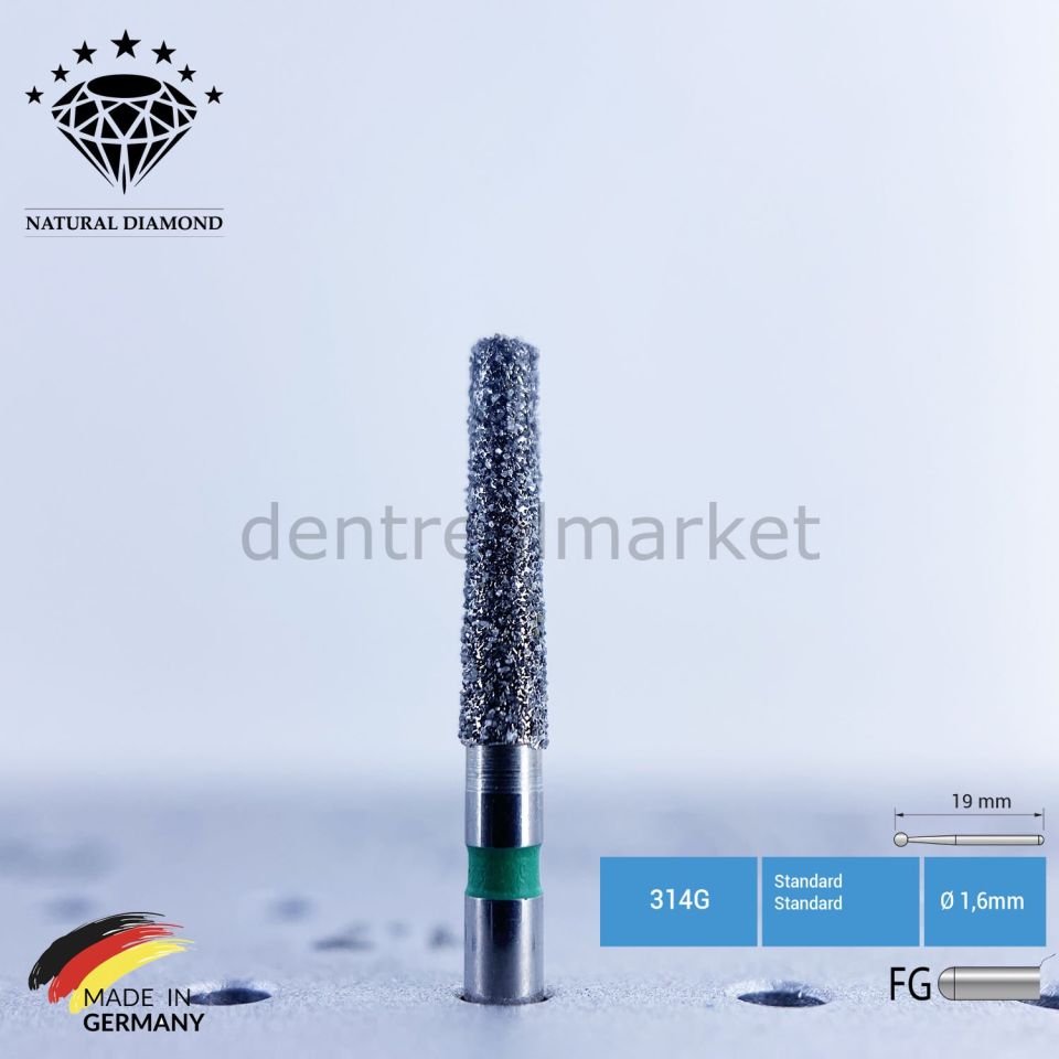 Doğal Elmas Frez - Aeratör - 847KR - Konik - 5 Adet