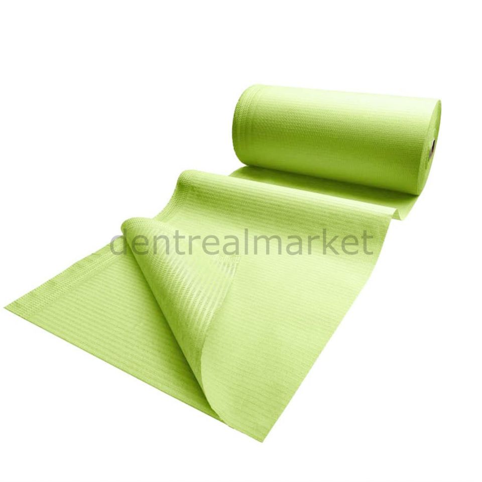 Avrupa Rulo Dişci Hasta Önlüğü ve Tabla Örtüsü Takım -  Green Lime