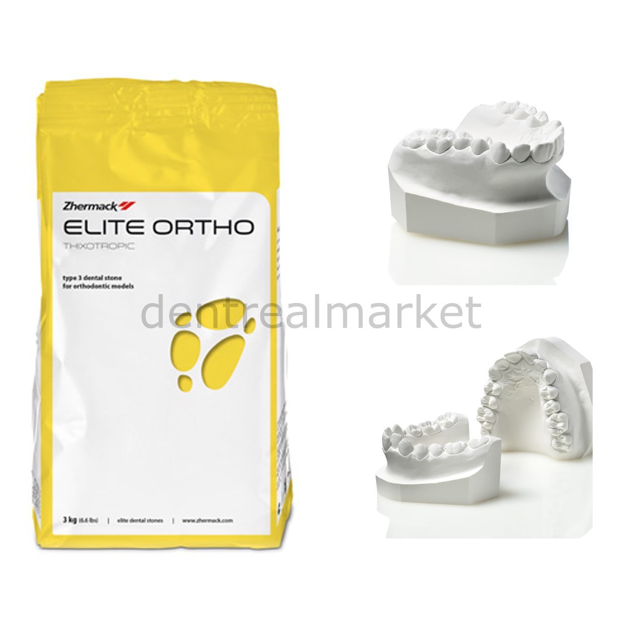 Elite Ortho Ortodontik Beyaz Alçı - 3 kg