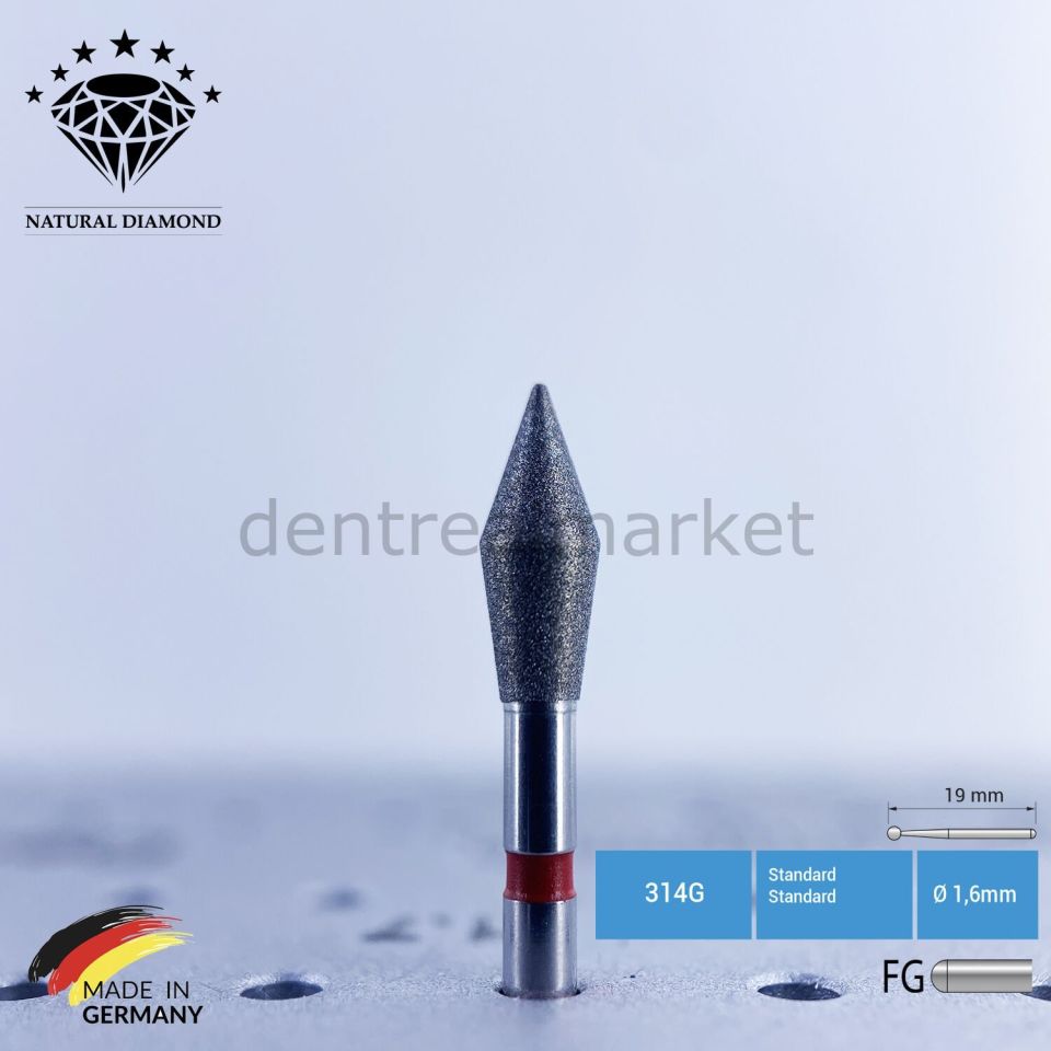 Doğal Elmas Frez - 899 - Labut - Occlusal - 5 Adet
