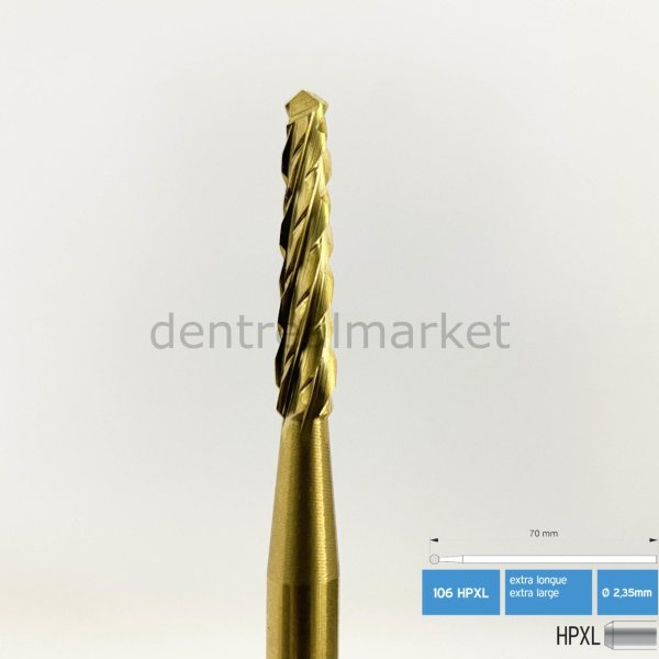 Titanyum KBB Lindemann Cerrahi Frez 70 mm - 166A HPXL