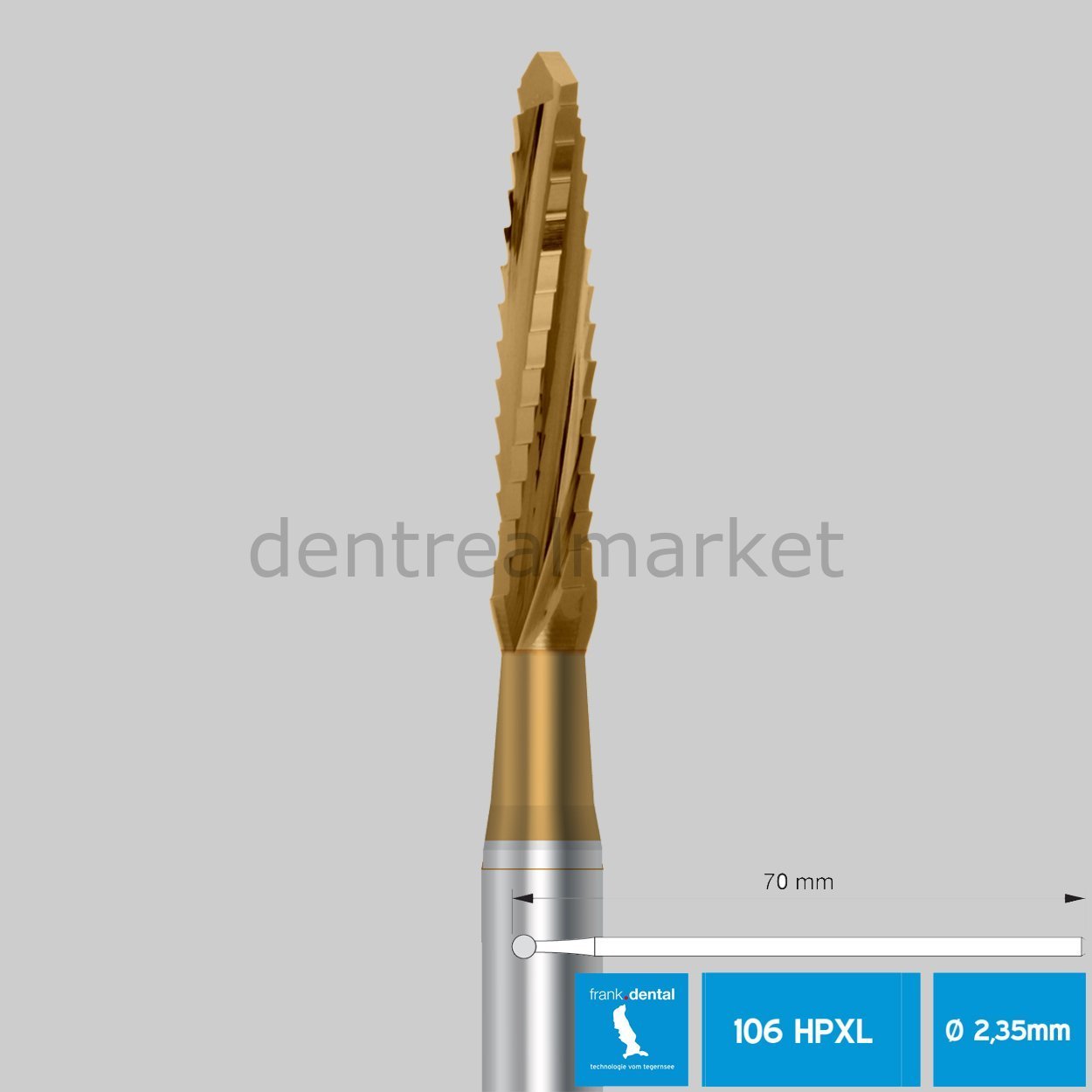 Titanyum KBB Lindemann Cerrahi Frez 70 mm - 166 HPXL