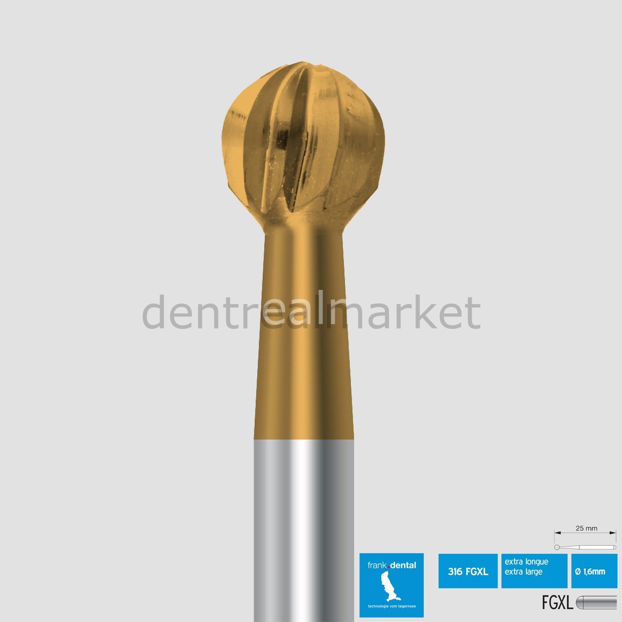 Titanyum Carpide Cerrahi Frez Rond - 141 FG