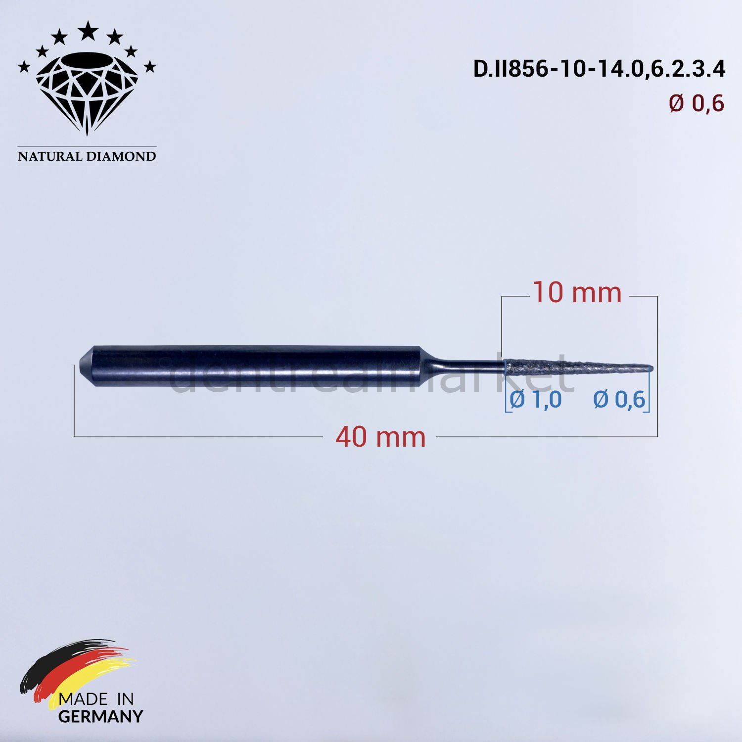 Imes Icore Wieland Elmas Cad Cam Drill 0,6 mm