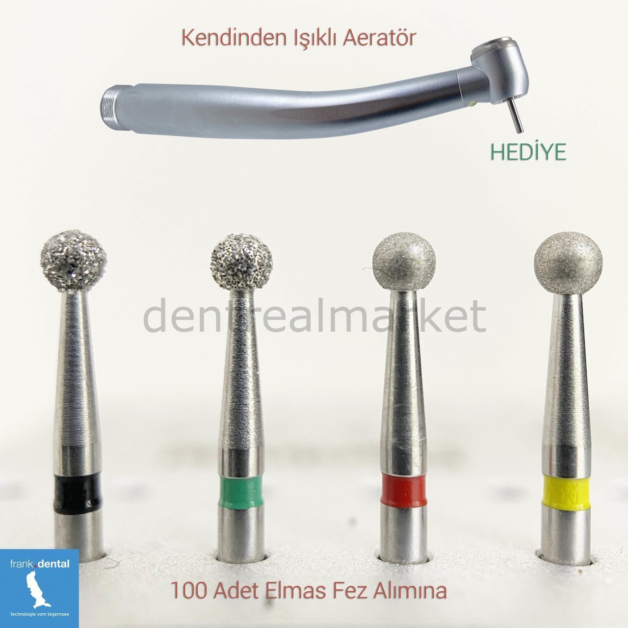 Elmas Frez 100 Adet ve Işıklı Aeratör