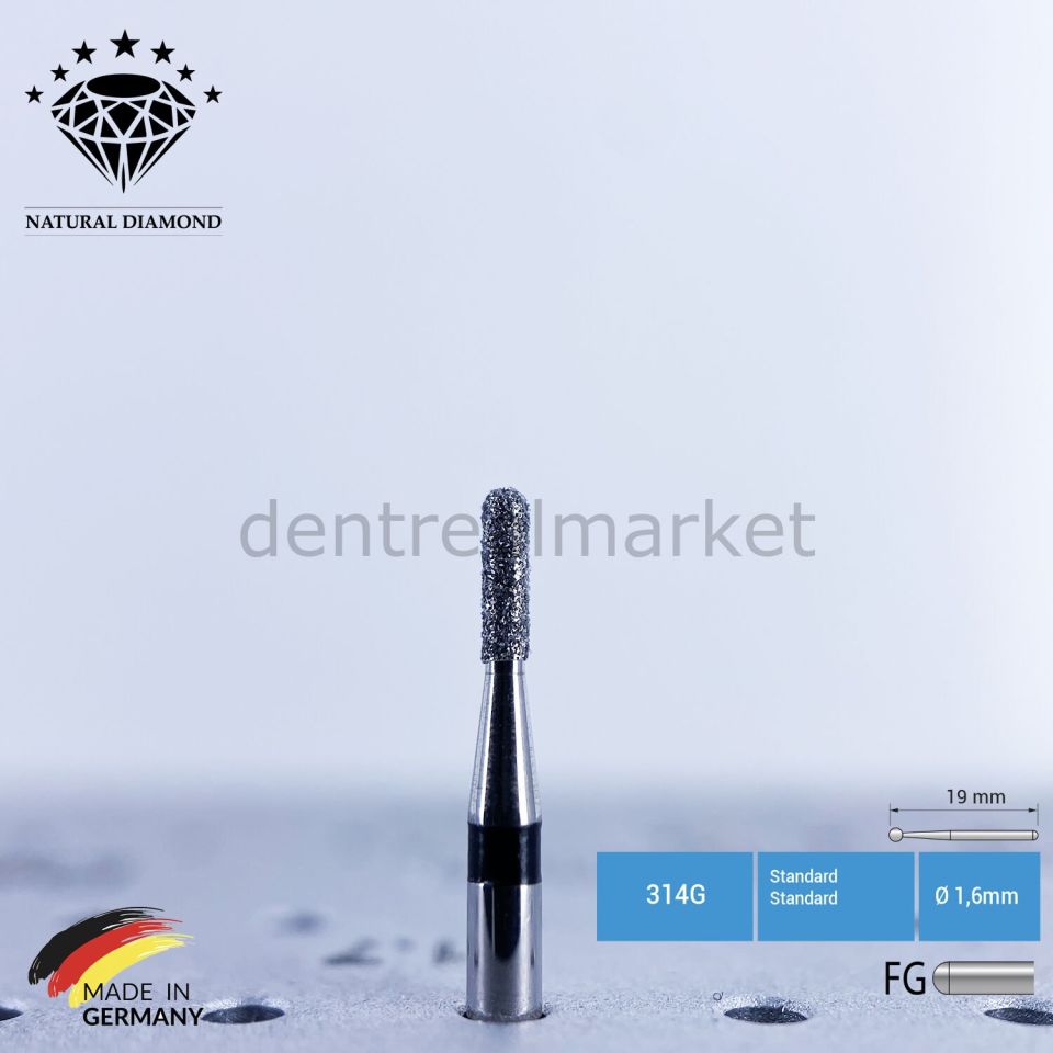 Elmas Frez - 838 - Silindir - 5 Adet
