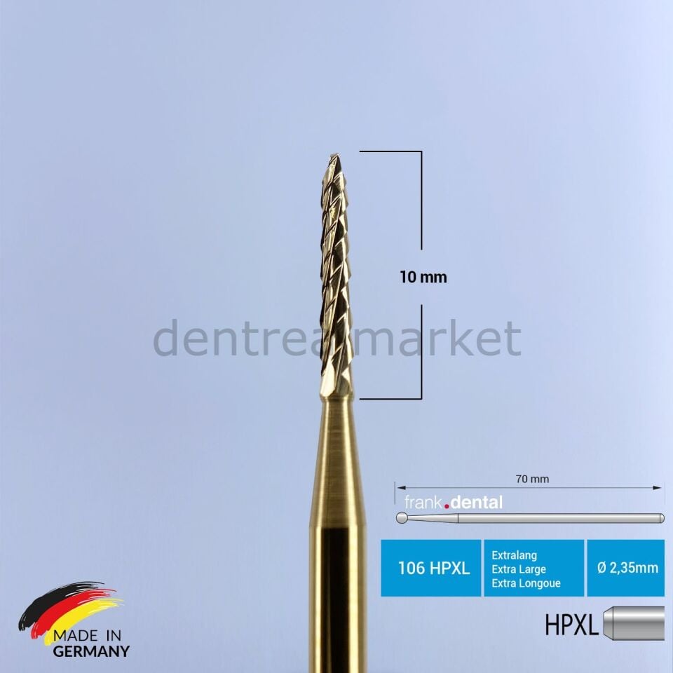 Titanyum KBB için Lindemann Cerrahi Frez 70 mm - 162A HPXL